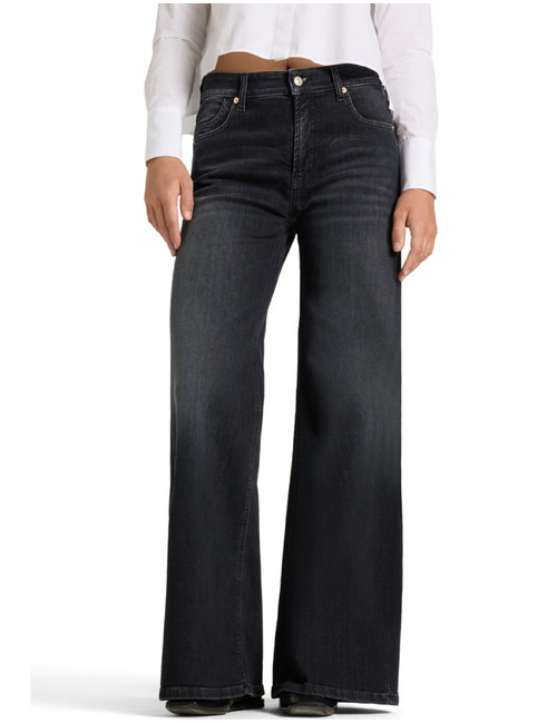 Palazzo - flare jeans in zwarte denim