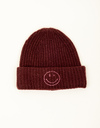 Smiley muts in bordeaux