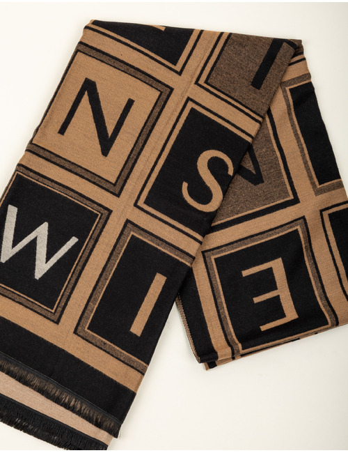 Sjaal met grafisch Twinset logodessin