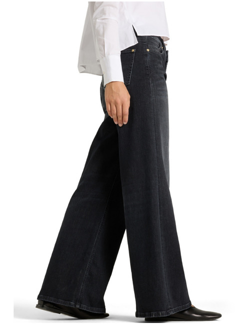 Palazzo - flare jeans in zwarte denim