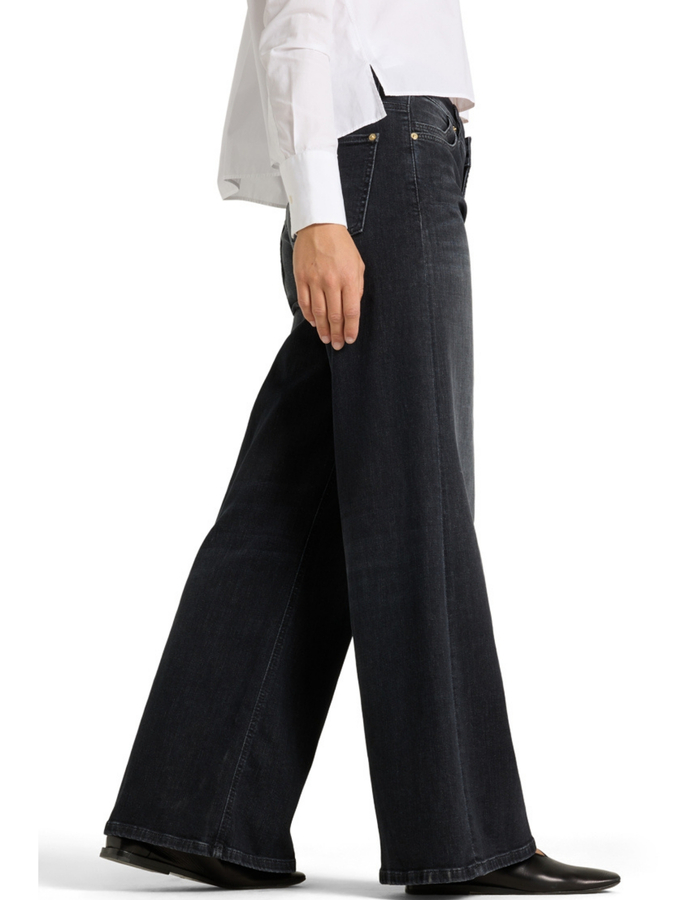 Palazzo - flare jeans in zwarte denim