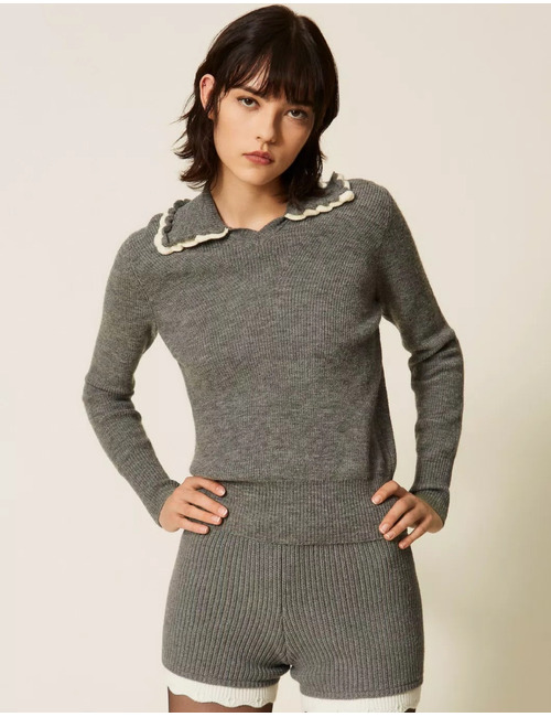 Twinset pull grijs