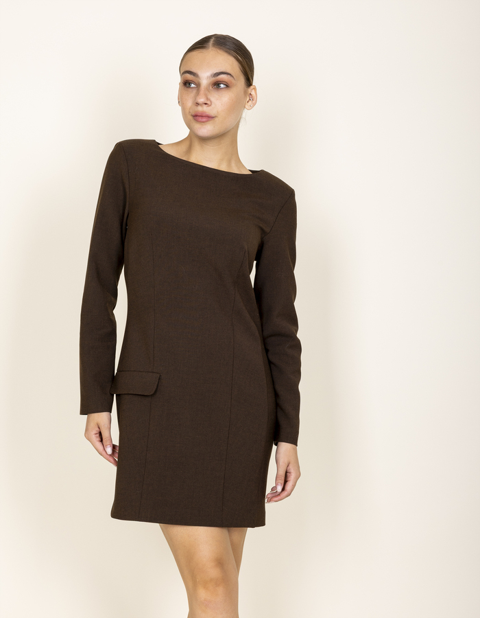 Oscar The Collection kort kleed bruin