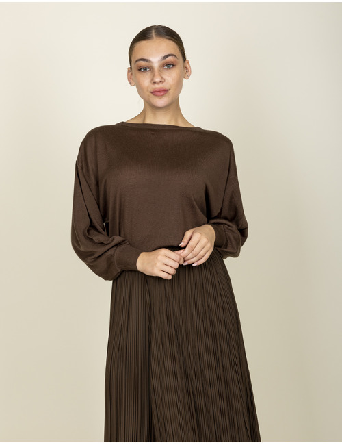 Oscar The Collection lange mouw pull bruin