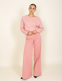 Lays - pull à encolure bateau rose