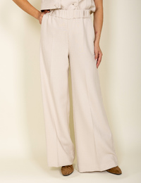 Rubio - wijde broek met elastische taille ecru