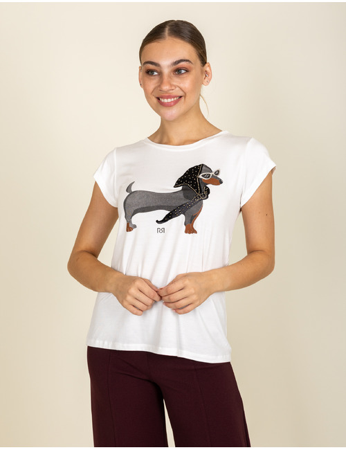 Rinascimento t-shirt korte mouw wit