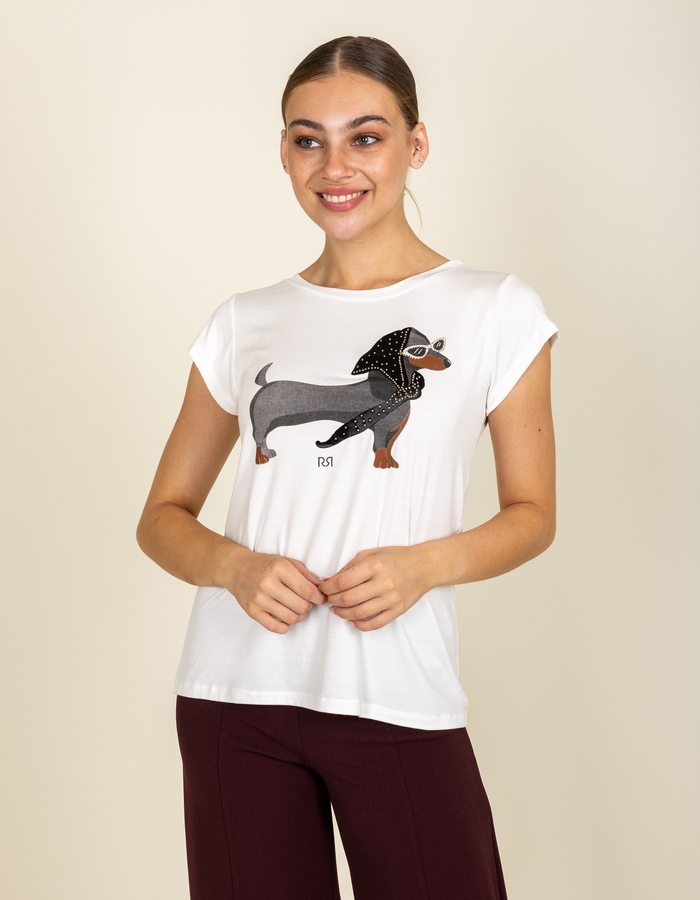 Rinascimento t-shirt korte mouw wit