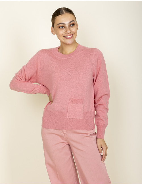 Gigue lange mouw pull roze