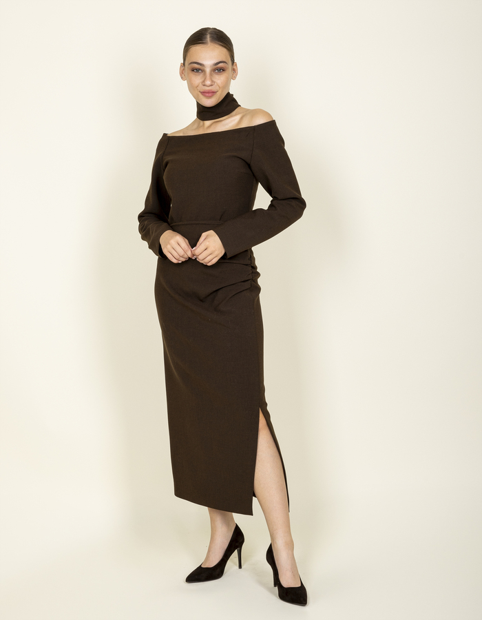 Oscar The Collection lange rok bruin