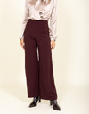 Wijde broek met vloeiende pasvorm bordeaux