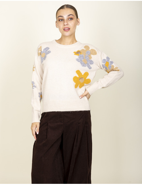 Jeff lange mouw sweater beige
