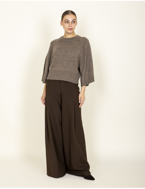 Oscar The Collection lange mouw pull taupe
