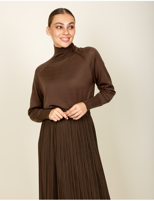 Oscar The Collection pull rolkraag bruin