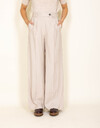 Bayamon - pantalon élégant à jambes larges en beige