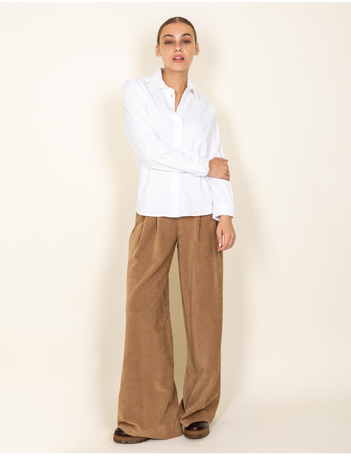 Babette - bloes in t-shirtstof wit