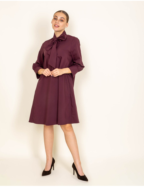 Sienna Dress - korte A-lijn jurk bordeaux