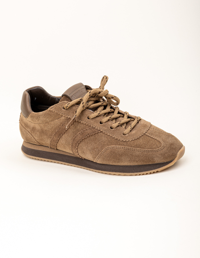 Sneaker met suède panelen bruin