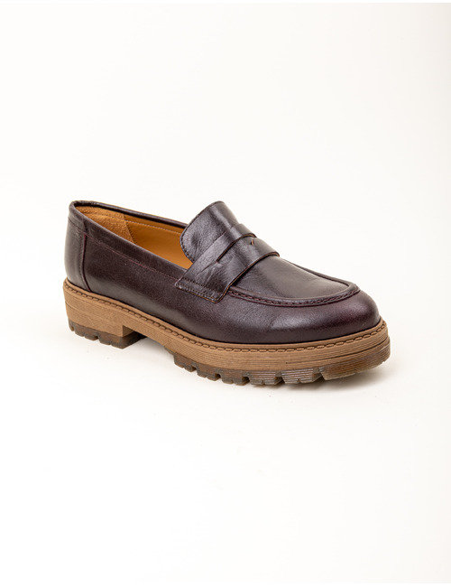 Edlund - mocassin à bride penny bordeaux