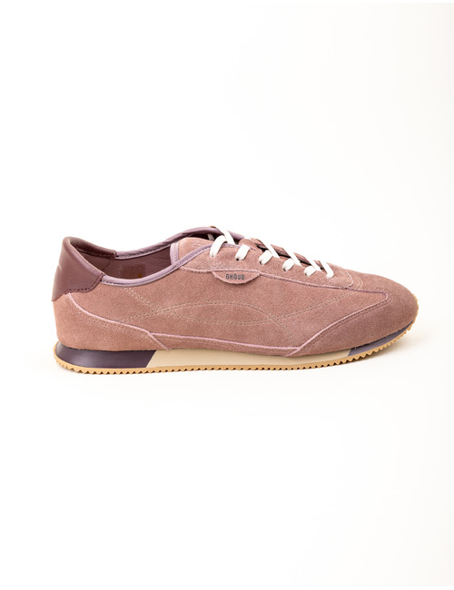 Sneakers met suède structuur roze