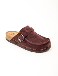 Bora - mocassin mule en daim cherry