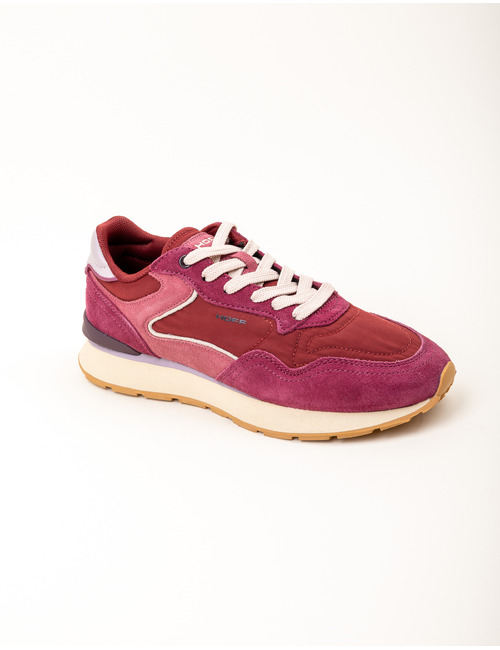 City - sneakers met suède details roze