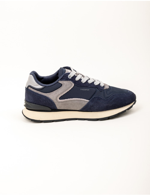 City - sneakers met suède details blauw