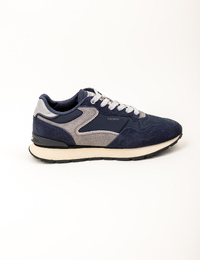 City - sneakers avec détails en daim bleu