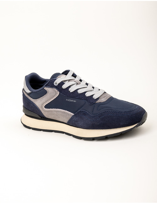 City - sneakers met suède details blauw