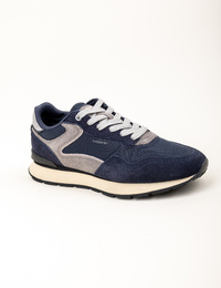 City - sneakers met suède details blauw