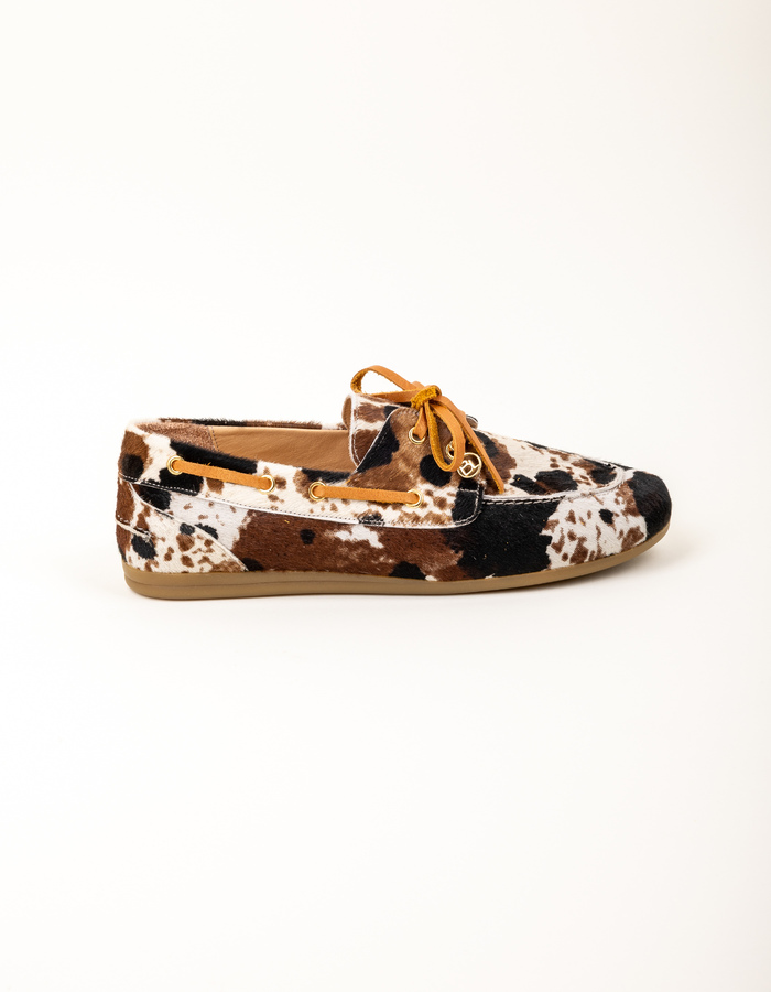 Lessy - mocassin met ponyhair dierenprint