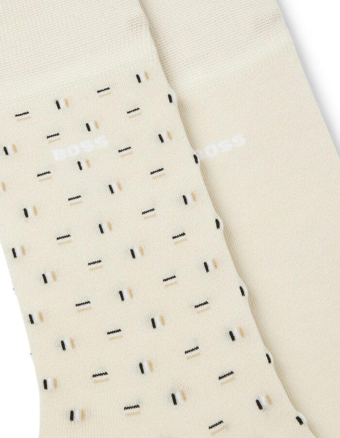 Lot de deux paires de chaussettes en coton avec motif discret