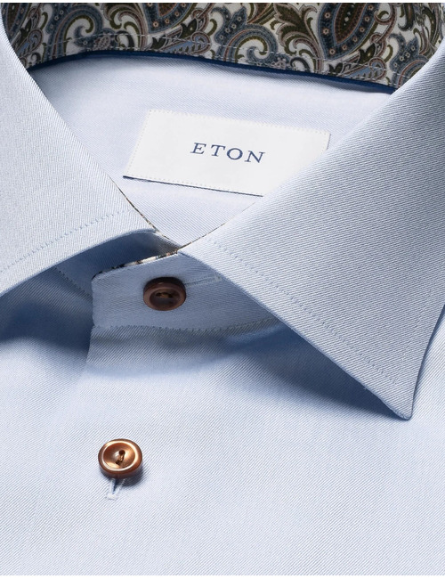 Paisley effect chemise Signature Twill aux détails raffinés