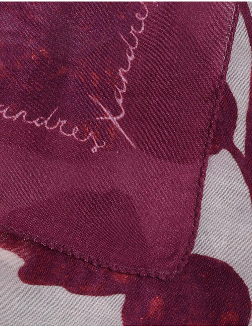 Carré en coton et soie avec imprimé cachemire