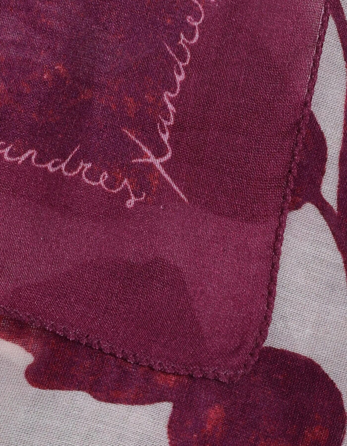Carré sjaal met paisleyprint in katoen en zijde