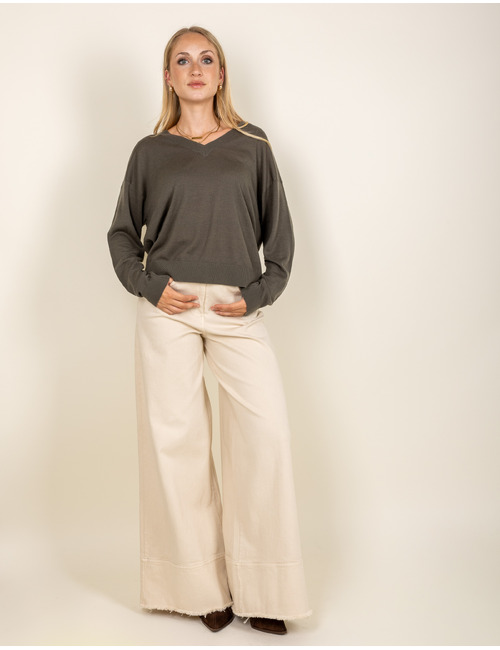 Gigue lange mouw pull groen
