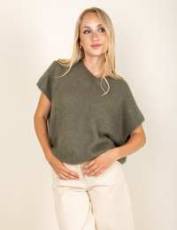 Labu - debardeur met V-hals kaki