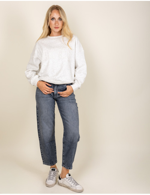 BrazilW6 - sweater met ton sur ton logoborduursel