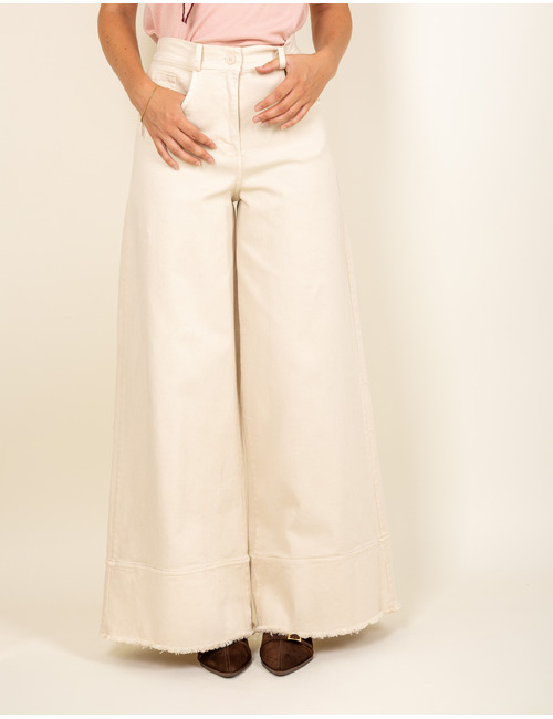 Charline - wide leg jeans in wit