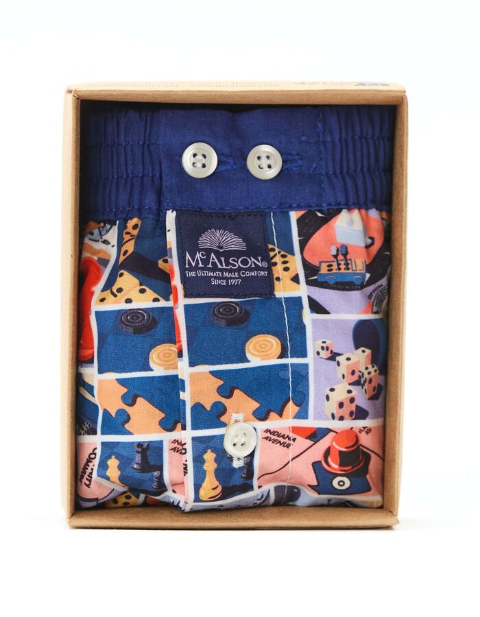 Spelletjesboxershort met retro print