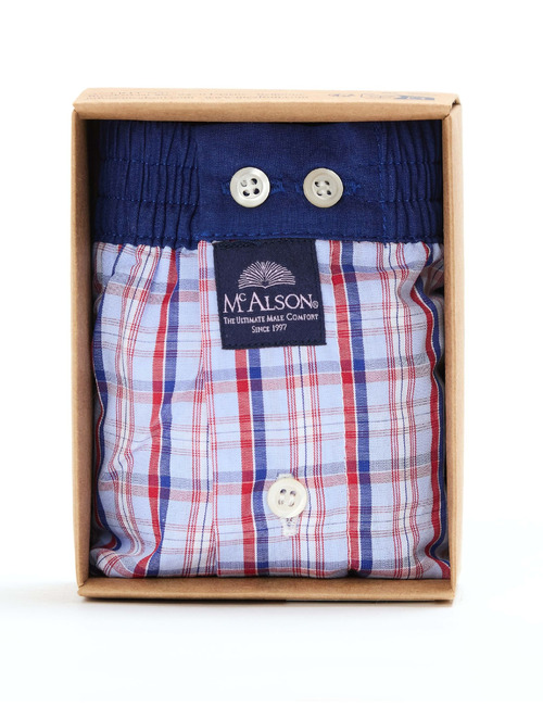 Caleçon à carreaux au style classique