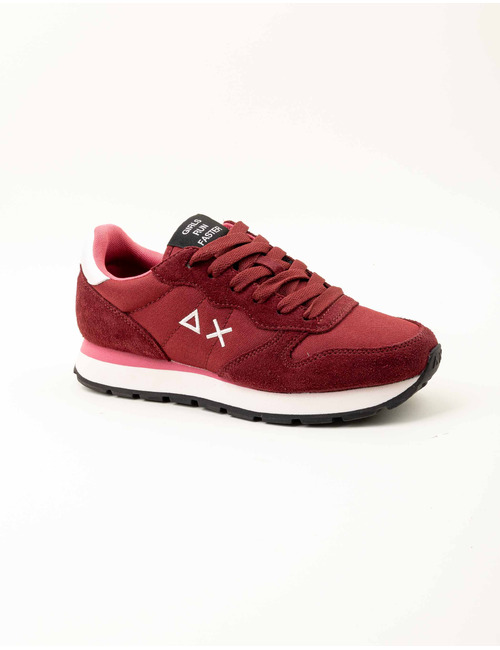 Ally solid - Stijlvolle sneaker in bordeaux