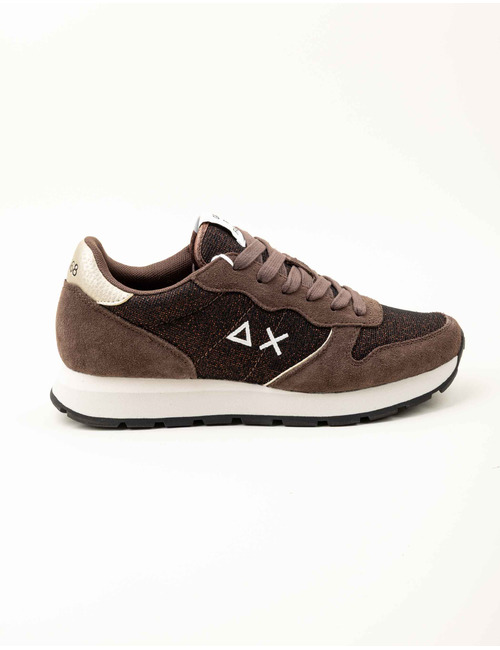 Ally Glitter Textile - Sneaker élégante brune