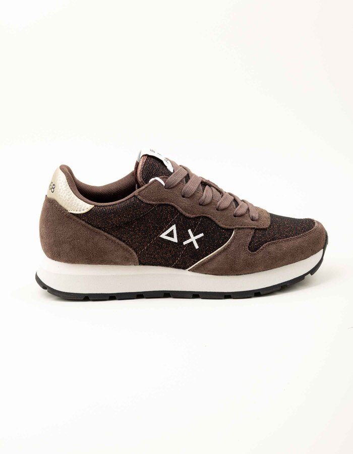 Ally Glitter Textile - Stijlvolle sneaker in bruin