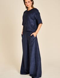 Patricia - broek met wijde pijpen blauw