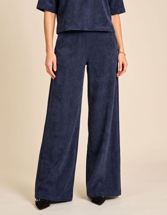 Patricia - broek met wijde pijpen blauw
