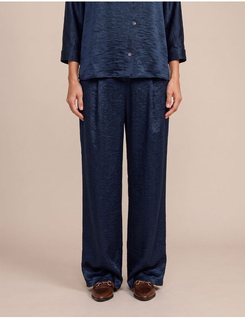 Petra - broek met wijde pijpen navy