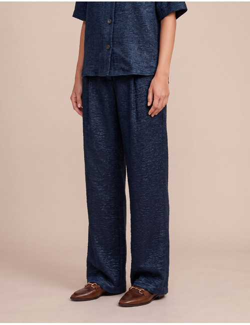 Petra - broek met wijde pijpen navy