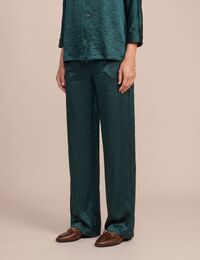 Petra - broek met wijde pijpen groen