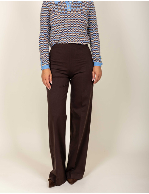 Before - pantalon marlene en mélange de viscose chocolate torte